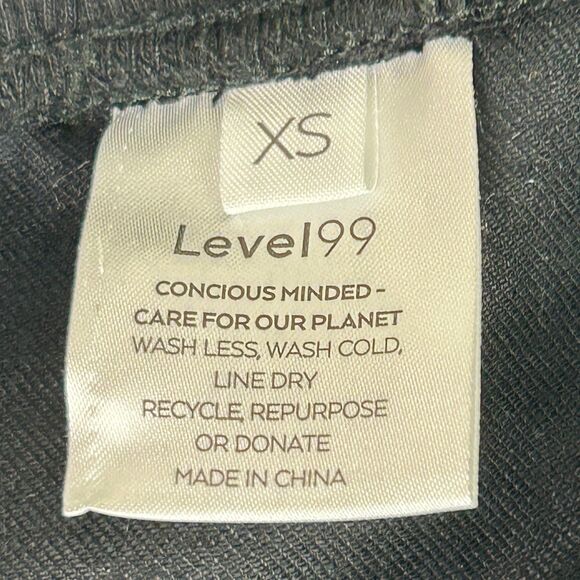 Level 99 Gabrielle Linen & Lyocell Drawstring Pants Cuffed Joggers Black XS EUC - Picture 8 of 9
